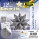 Bascetta csillag készlet, 14,5x14,5 cm, 90 g, 32 lap, FOLIA, antracit-gyöngyök