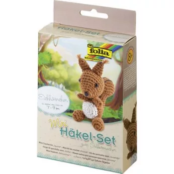 Mini horgolókészlet, FOLIA, mókus 1 készlet