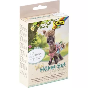 Mini horgolókészlet, FOLIA, láma 1 készlet