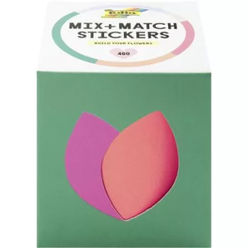   Matrica készlet, 460 db, FOLIA "Mix + Match", virágos motívumok