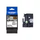 Brother P-touch FLe-2511 szalagkazetta, 24mm széles - FEHÉR alapon FEKETE / BLACK felirat