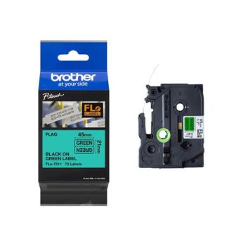   Brother P-touch FLe-7511 szalagkazetta, 24mm széles - ZÖLD alapon FEKETE / BLACK felirat