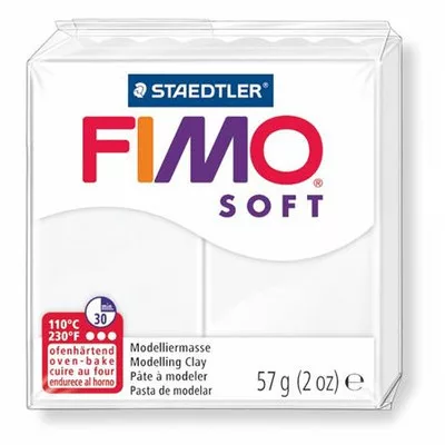Gyurma, 85 g, égethető, FIMO "Soft", fehér  ► KIFUTÓ 0,057 kg