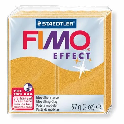 Gyurma, 57 g, égethető, FIMO "Effect", metál arany 0,057 kg