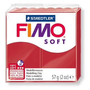   Gyurma, 57 g, égethető, FIMO "Soft", karácsonyi piros 0,057 kg