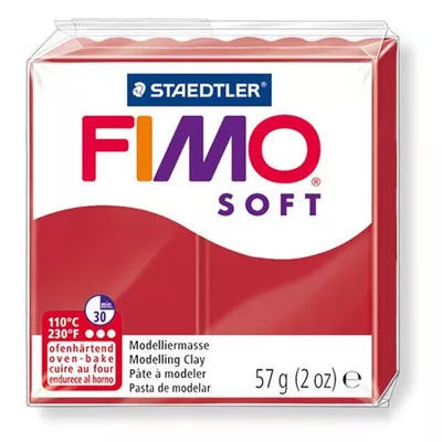 Gyurma, 57 g, égethető, FIMO "Soft", karácsonyi piros 0,057 kg
