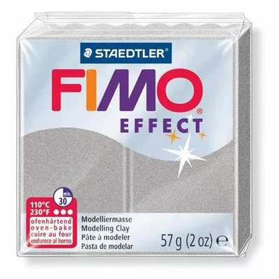 Gyurma, 57 g, égethető, FIMO "Effect", ezüst 0,057 kg