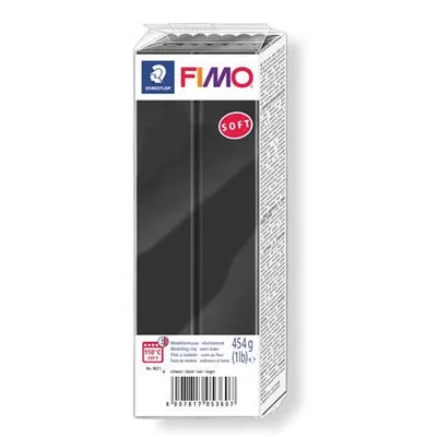 Gyurma, 454 g, égethető, FIMO "Soft", fekete 0,454 kg