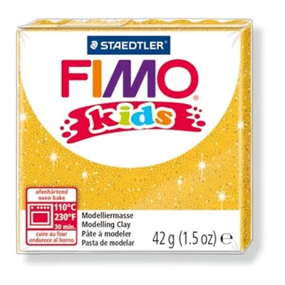 Gyurma, 42 g, égethető, FIMO "Kids", glitteres arany 0,042 kg