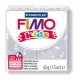 Gyurma, 42 g, égethető, FIMO "Kids", glitteres ezüst 0,042 kg
