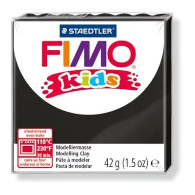 Gyurma, 42 g, égethető, FIMO "Kids", fekete 0,042 kg