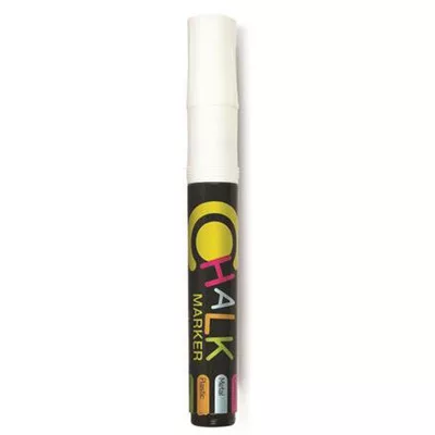 Krétamarker, 2,5 mm, 1 db/bliszter, FLEXOFFICE "Chalkmarker", fehér