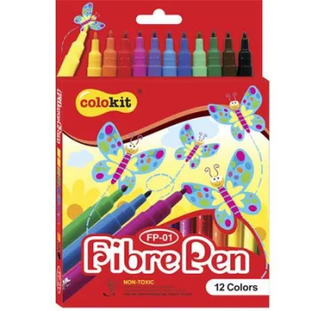   Filctoll készlet, COLOKIT "FibrePen", 12 különböző szín 12 db