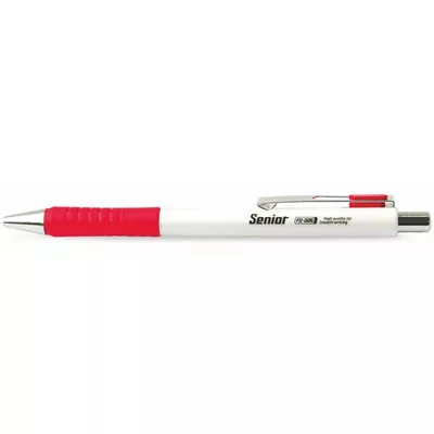 Golyóstoll, 0,4 mm, nyomógombos, FLEXOFFICE "Senior", piros 1 db