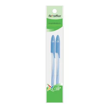   Golyóstoll, 0,3 mm, 2 db/bliszter, kupakos, FLEXOFFICE "Candee", kék