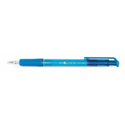 Golyóstoll, 0,4 mm, nyomógombos, FLEXOFFICE "EasyGrip", kék 12 db