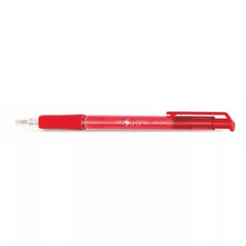   Golyóstoll, 0,4 mm, nyomógombos, FLEXOFFICE "EasyGrip", piros 12 db
