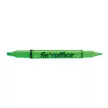 Szövegkiemelő, 1,0/4,0 mm, kétvégű, FLEXOFFICE "HL01", zöld 12 db