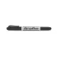 Alkoholos marker, 0,4/1,0 mm, kúpos, kétvégű, FLEXOFFICE "PM01", fekete 1 db