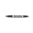 Alkoholos marker, 0,4/1,0 mm, kúpos, kétvégű, FLEXOFFICE "PM01", fekete 1 db