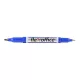 Alkoholos marker, 0,4/1,0 mm, kúpos, kétvégű, FLEXOFFICE "PM01", kék 1 db