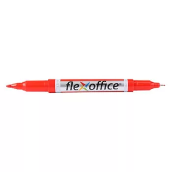   Alkoholos marker, 0,4/1,0 mm, kúpos, kétvégű, FLEXOFFICE "PM01", piros 1 db