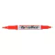 Alkoholos marker, 0,4/1,0 mm, kúpos, kétvégű, FLEXOFFICE "PM01", piros 1 db