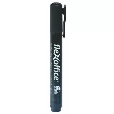 Alkoholos marker, 1,5 mm, kúpos, FLEXOFFICE "PM03", fekete 1 db
