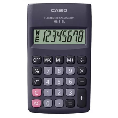 Zsebszámológép, 8 számjegy, CASIO "HL-815" 1 db