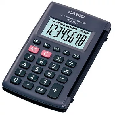 Zsebszámológép, 8 számjegy, CASIO "HL-820LV" 1 db