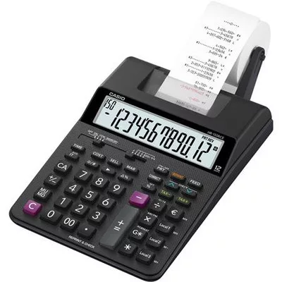 Számológép, szalagos, 12 számjegy, 2 színű nyomtató, CASIO "HR-150RCE" 1 db