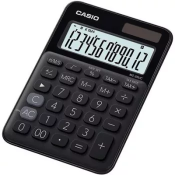   Számológép, asztali, 12 számjegy, CASIO "MS 20UC", fekete 1 db