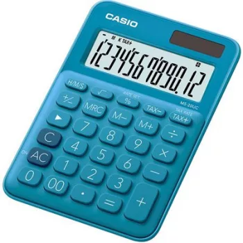   Számológép, asztali, 12 számjegy, CASIO, "MS 20 UC", kék 1 db