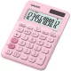 Számológép, asztali, 12 számjegy, CASIO, "MS 20 UC" rózsaszín 1 db