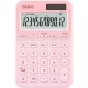 Számológép, asztali, 12 számjegy, CASIO, "MS 20 YC", világos rózsaszín 1 db