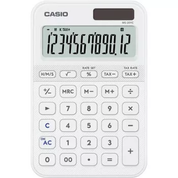   Számológép, asztali, 12 számjegy, CASIO, "MS 20 YC", fehér 1 db