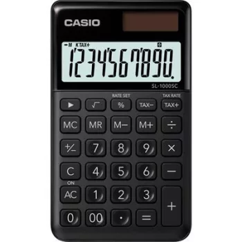   Zsebszámológép, 10 számjegy, CASIO "SL 1000", fekete 1 db