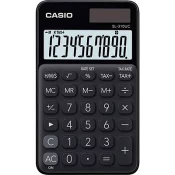   Zsebszámológép, 10 számjegy, CASIO "SL 310", fekete 1 db