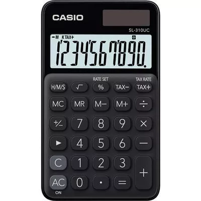Zsebszámológép, 10 számjegy, CASIO "SL 310", fekete 1 db