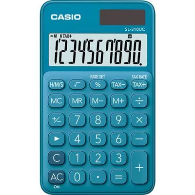 Zsebszámológép, 10 számjegy, CASIO "SL 310" kék 1 db