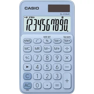 Zsebszámológép, 10 számjegy, CASIO "SL 310", világoskék 1 db