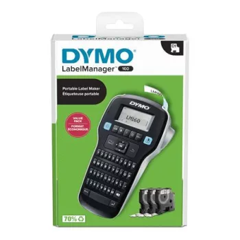   Elektromos feliratozógép, DYMO "LM 160", fekete, + 3 db D1 szalag