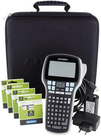 Elektromos feliratozógép, DYMO "LM 420P" készlet táskában 8 db