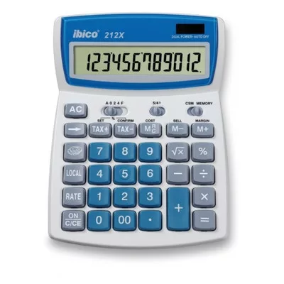 Számológép, asztali, 12 számjegy, IBICO "212X" 1 db