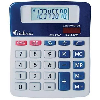 Számológép, asztali, 8 számjegy, VICTORIA OFFICE, "GVA-430AP" 1 db