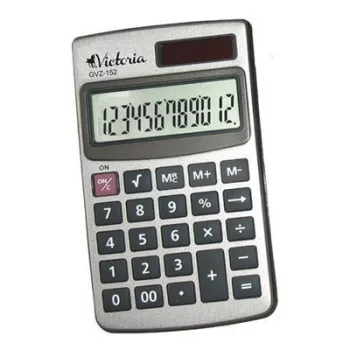   Zsebszámológép, 12 számjegy, fém ház, VICTORIA OFFICE, "GVZ-152" 1 db