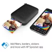 HP Sprocket hordozható fotónyomtató 2x3 hüvelykes fekete