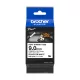 Brother P-touch HSe-221E szalagkazetta, 9mm széles, 1,5 méter hosszú - FEHÉR alapon FEKETE / BLACK felirat