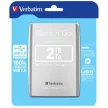2,5" HDD (merevlemez), 2TB, USB 3.0, VERBATIM, ezüst 1 db