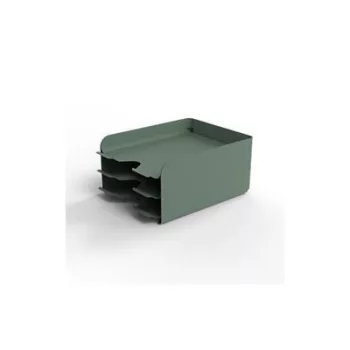 Irattálca, fém, 3 részes, ALBA, zöld